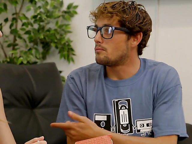 Nerdy roommate watches cute Haley Reed and her boyfriend fuck