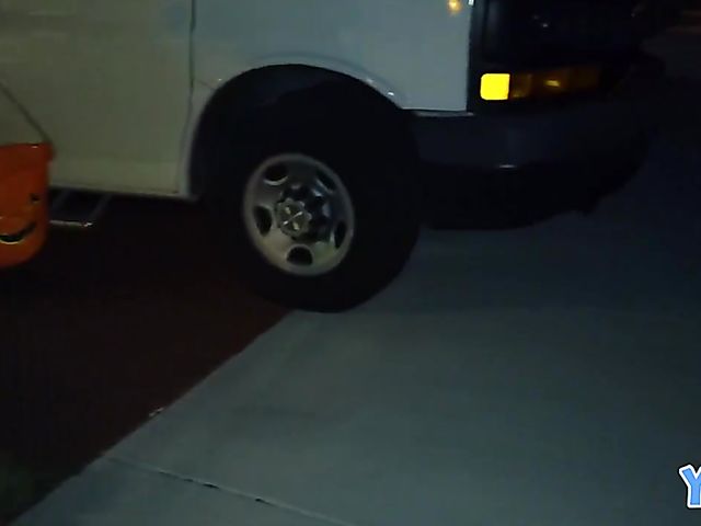 Petite asian teen Vina Sky in fishnets and police uniform flashes her goods in the street and fucks on Halloween