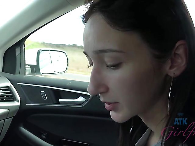 Glasses teen Carmen Rae gives head and gets penetrated in POV