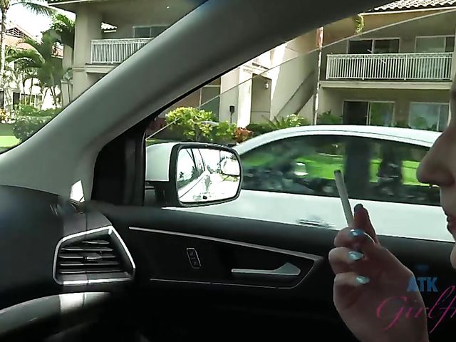 Glasses teen Carmen Rae gives head and gets penetrated in POV