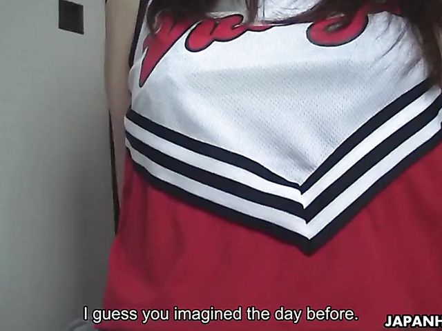 Teen Japanese cheerleader Tomomi Matsuda gets her hairy asian cunt fucked uncensored