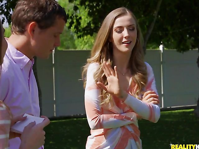 Slim Karla Kush is horny and wants him to bang her trimmed pussy