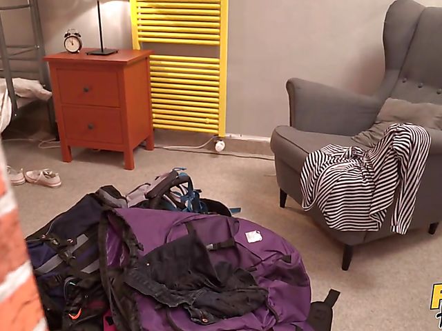 Hotel sex with busty redhead Jennifer Keelings and sweet asian Rae Lil Black