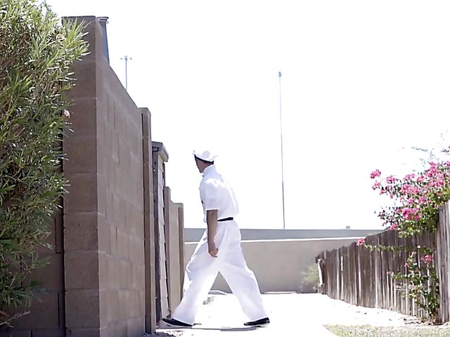 Skinny milf maid Sofie Marie fucks a milkman after breakfast