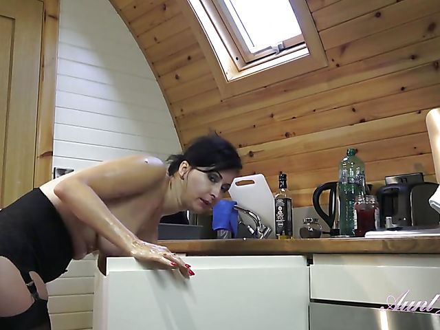 MILF stockings solo and oiled masturbation with Wanilianna