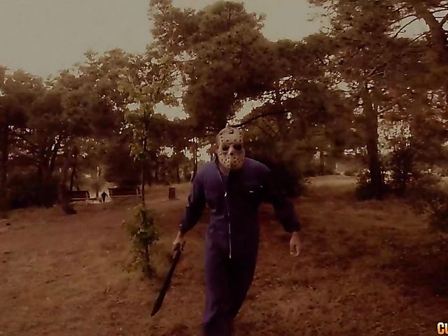 Young latina Alicia Poz gets her cunt attacked by a masked guy