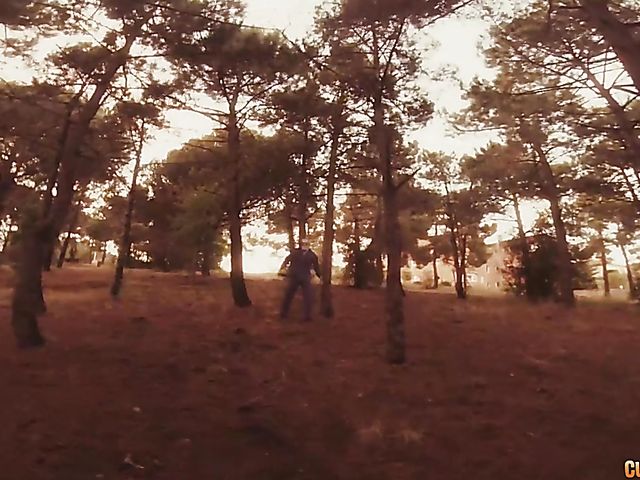 Young latina Alicia Poz gets her cunt attacked by a masked guy