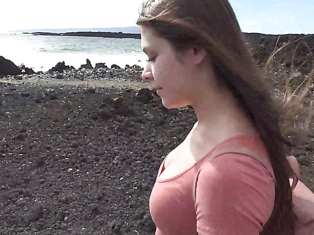 Teen ATK girlfriend Winter Jade peeing outdoors and getting fingered at home