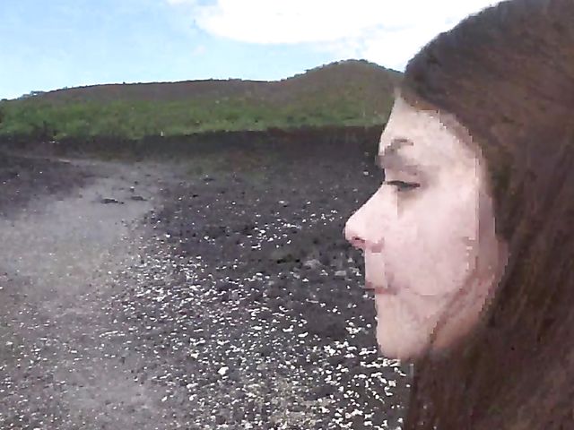 Teen ATK girlfriend Winter Jade peeing outdoors and getting fingered at home