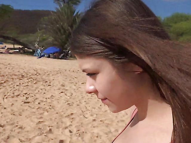 Teen ATK girlfriend Winter Jade peeing outdoors and getting fingered at home