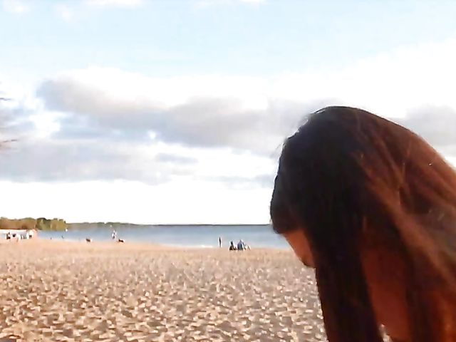 Teen ATK girlfriend Winter Jade peeing outdoors and getting fingered at home