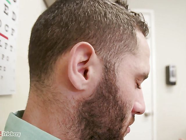 Busty doctor Angela White testing her patient's erection