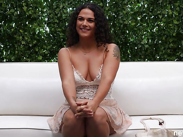 POV anal audition with curly haired latina Amorina