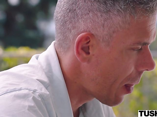 Perfect anal sex by the pool with Kyler Quinn and Mick Blue 