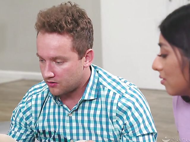 Nuru massage girl with big natural tits Violet Myers makes him feel good