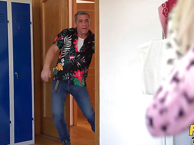 Hostel pajama threesome FFM with Jennifer Mendez and Madison McQueen