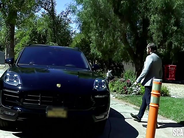 Posh girl Maddy O'Reilly and her man have a really hot threesome with blonde waitress Chloe Cherry