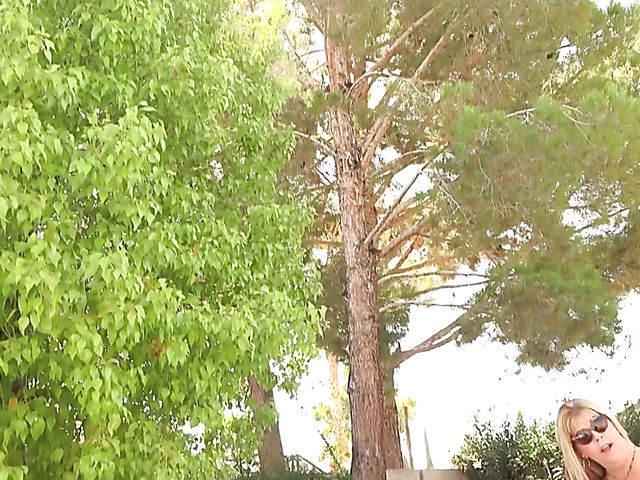 Joclyn Stone - Mature fingering and dildoing her plump pussy in her yellow summer dress