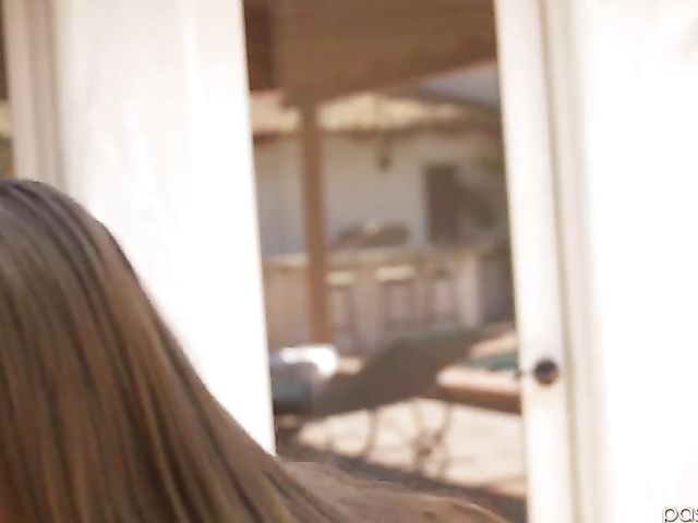 Hot teen lifeguard Audrey Hempburne banging by the pool