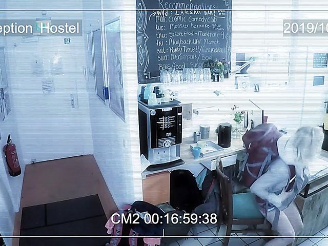 Hostel invasion and sex with hot blonde teen Marilyn Sugar