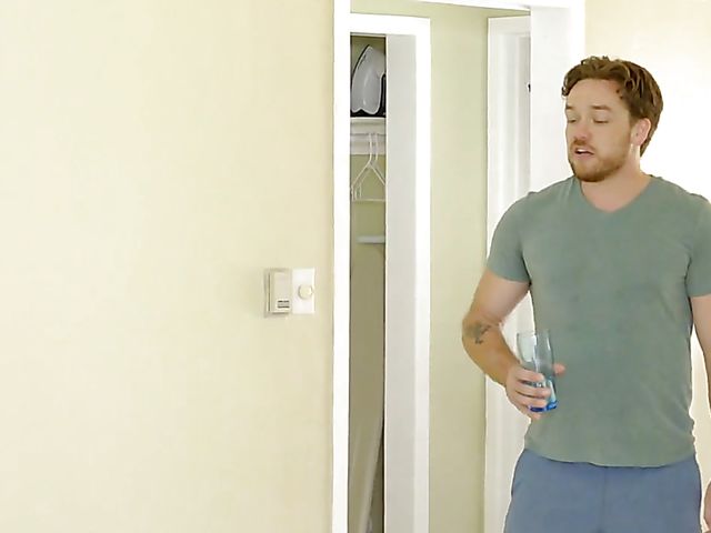 Redhead MILF Jennifer White stops playing with her dildo to fuck a real cock