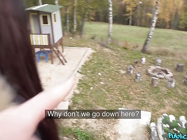 POV outdoor fucking with Martina Smeraldi in the mountain village