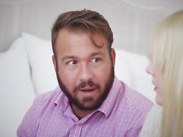 Long haired young blonde Kenna James gets her pussy trained by Chad White