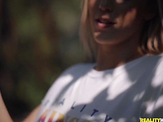 Nude girls Kali Roses and Abella Danger jump and share cock  