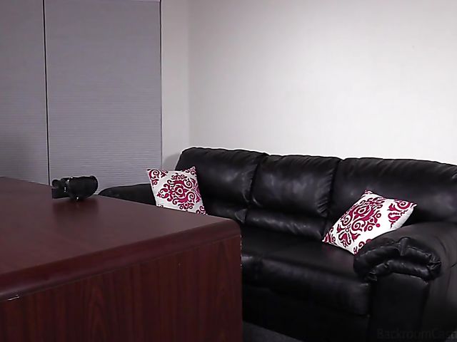 Casting couch anal with new curious brunette girl Gwen