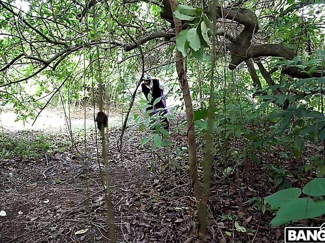 Kiarra Nava Hoe - Outdoor teen Native American sex adventure in the woods