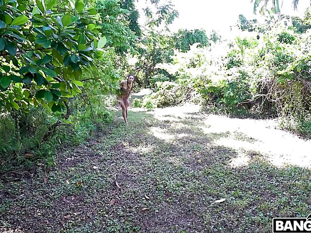 Kiarra Nava Hoe - Outdoor teen Native American sex adventure in the woods