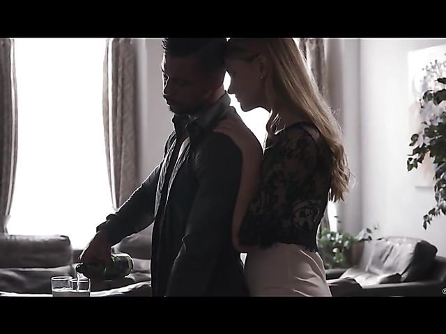 Romantic sex with charming Ivy Rein after a glass of champagne