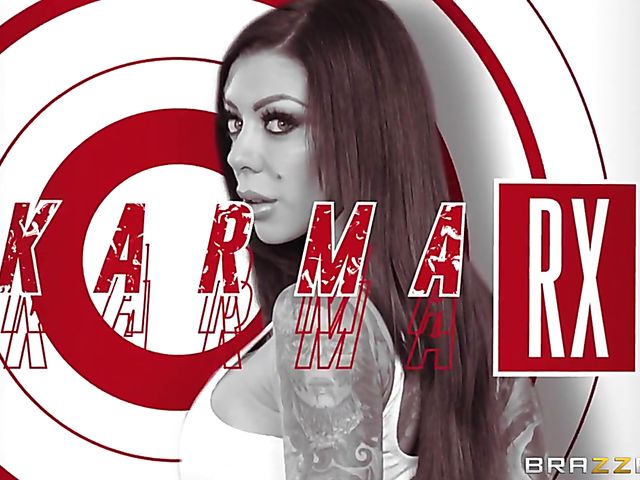 Ass creampie in red boots with tattooed pornstar Karma RX