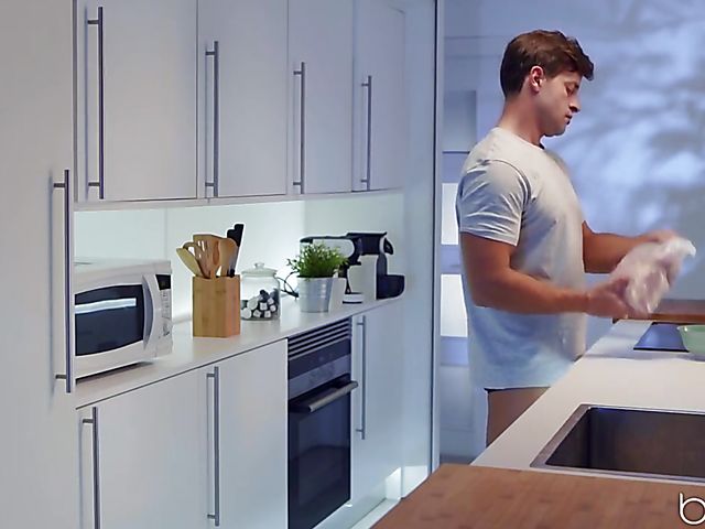 Intense kitchen fuck in the middle of the night with sleepless Talia Mint