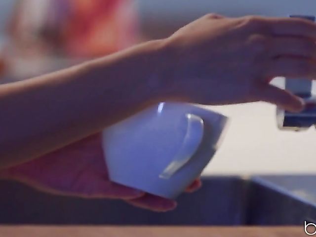 Intense kitchen fuck in the middle of the night with sleepless Talia Mint