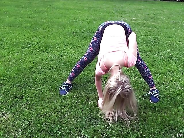 Fantastic sex POV with shaved blonde hottie Kira Thorn