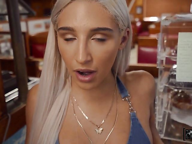 Abella Danger toilet POV in the restaurant bathroom