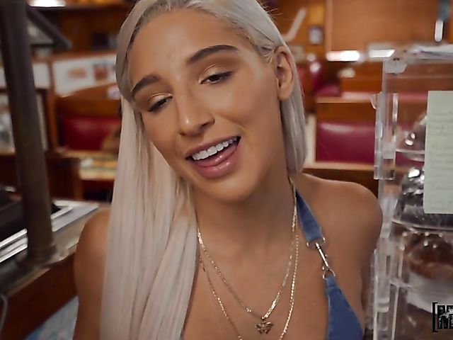 Abella Danger toilet POV in the restaurant bathroom