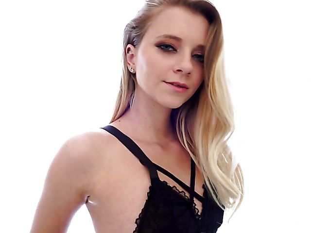 Lingerie teen posing Riley Star getting fucked so hard