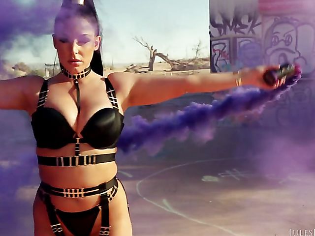 Very hard DP and squirt with big tits whore in latex boots Angela White