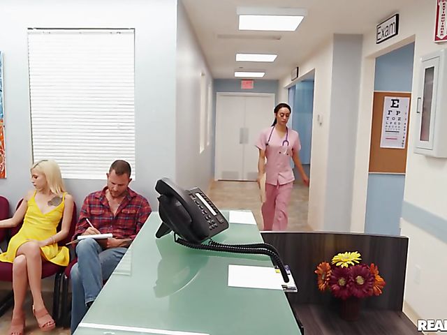 Fully clothed sex in the hospital with skinny Kiara Cole