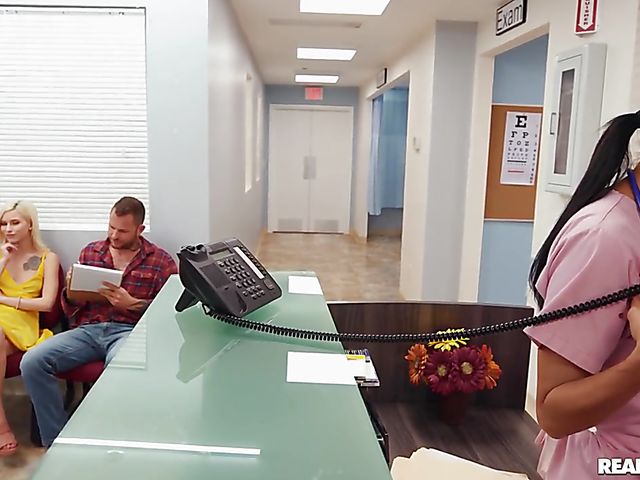 Fully clothed sex in the hospital with skinny Kiara Cole