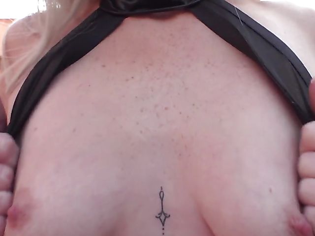 Kay Carter - Black stockings blonde anal close up