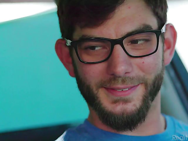 Small tits nasty slut Petra Blair gets picked up by a nerd