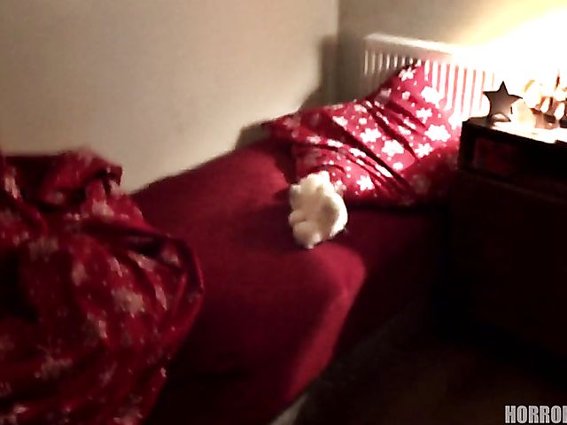 Rough Christmas anal with bad Santa in front of helpless teen's mom