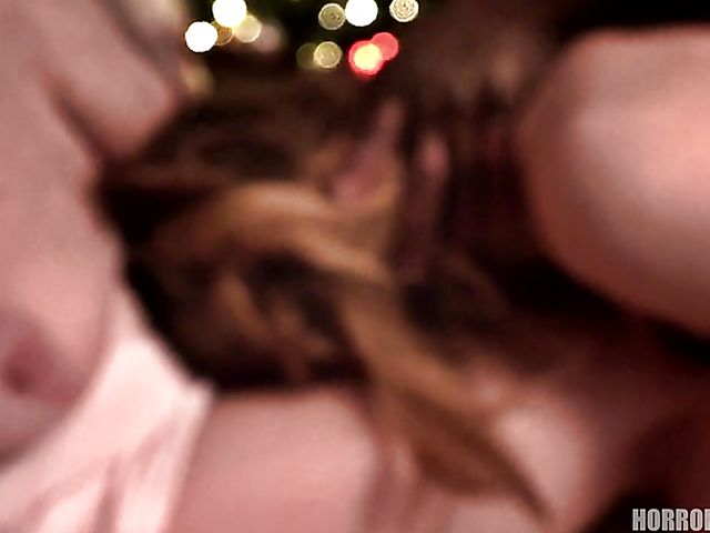 Rough Christmas anal with bad Santa in front of helpless teen's mom