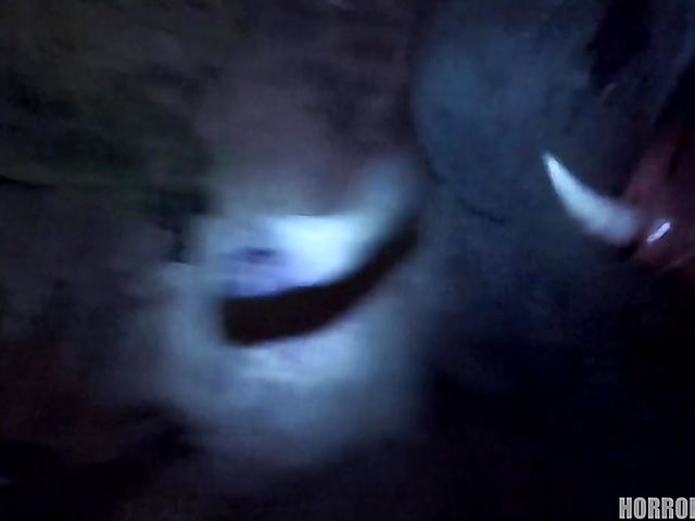 Rough anal sex in the dark with the demon