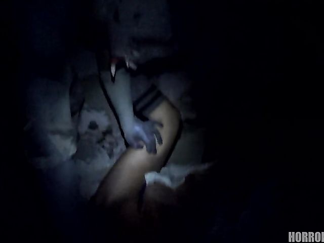 Rough anal sex in the dark with the demon