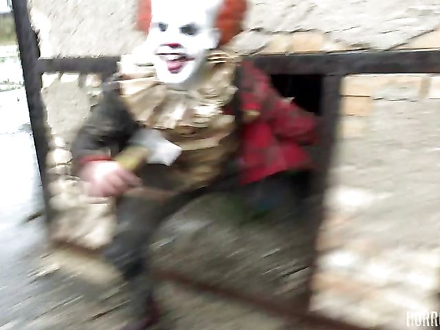 Schoolgirl punishment and extreme brutal sex with the clown