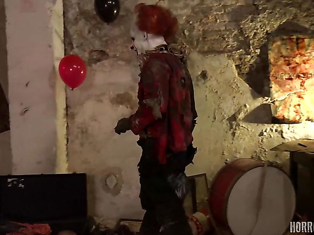 Schoolgirl punishment and extreme brutal sex with the clown